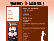 Tablet Screenshot of bigshotsbasketball.com